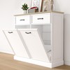 GarveeHome Double Tilt Out Trash Cabinet, Hidden Trash Storage Cabinet
