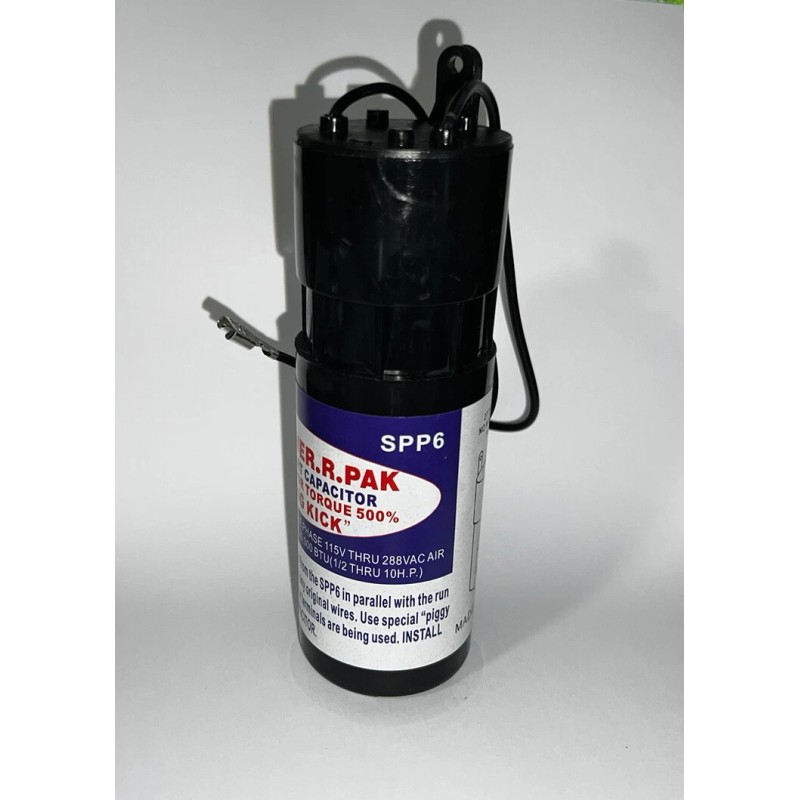 Hard Start SPP6 Hard Start Kit Capacitor Relay 1/2HP-10HP Increases