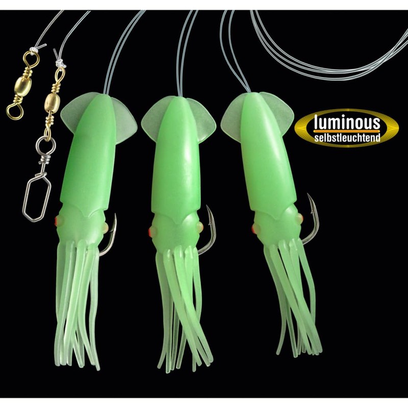 Dega by Jenzi Cod Rigs Rubber Octopus 3 Arms Luminous