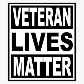 HOF Trading Veteran Lives Matter 22 Everyday Vinyl Sticker Waterproof Decal Laptop Wall Window Bumper Sticker 5"