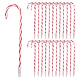 Lezevn Christmas Cane Pen Red Candy Cane Pen Chrsitmas Ballpoint Pen Cute Gel Ink Pens for Christmas Party Favors (25)