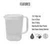 PHG Durable Plastic Fridge Door Jug with Lid | BPA