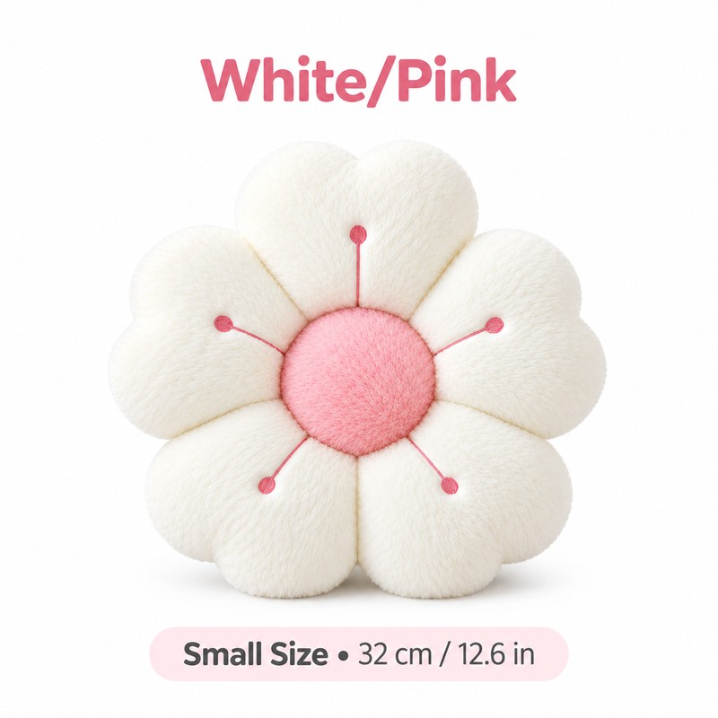 Soft Plush Daisy Flower Throw Pillow for Bed & Sofa