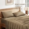 Andency Taupe Full Size Bed Sheets, 100% Viscose Derived from