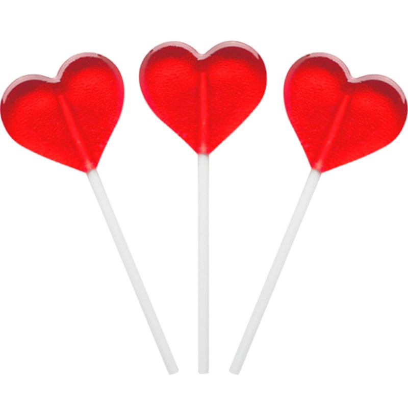 Fruidles Lollipops Mini Heart Shaped Flavored Delicious Lollipop, Individually Wrapped,