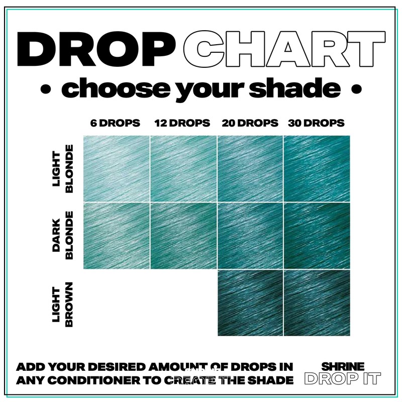 SHRINE Drop It Semi-Permanent Hair Dye Drops Aqua 20ml