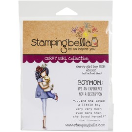Stamping Bella Cling Stamps-Curvy Girl Boy Mom -EB1022