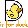 CafePress D Is For Duck Rectangle Magnet, 3"x2" Refrigerator Magnet