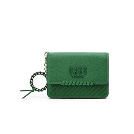 Daks (신세계강남점)DCHO4E162E2 그린 로고배색 소가죽 카드지갑 DCHO4E162E2 Green Logo Color-Blocked Cowhide Card Wallet