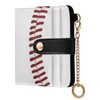 YANENDIE Baseball Print Wallet for Women, Small Slim PU Leather