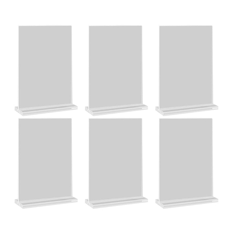 VOANZO 6pcs A5 Menu Holder with Acrylic Base and Frame