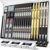 Nicpro 35PCS Gold Art Mechanical Pencils Set, 3 PCS Metal