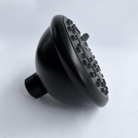 LOPOO High-Pressure Rain Shower Head with 3 Spray Modes, Adjustable Swivel Design, Matte Black Finished Bathroom Showerhead