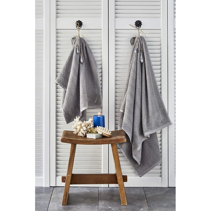 Nautica Zigzag Bath Towel, 100% Cotton, 70 x 140 cm,