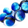 Gold Stone Yonaguni Blue Firefly Glass 12mm Luminous Bracelet, Okinawa,