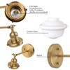 Pathson Vintage Wall Sconce Lamp with Milk White Glass Shade,