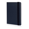 Lanybook | A5 leather notebook | in blue | chequered