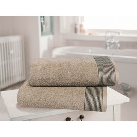 BELIZZI HOME Ultra Soft 2 Pack Oversized Bath Towel Set 28x55 inches, 100% Cotton Large Bath Towels, Ultra Absorbant Compact Quickdry & Lightweight Towel, Ideal for Gym Travel Camp Pool - Tan
