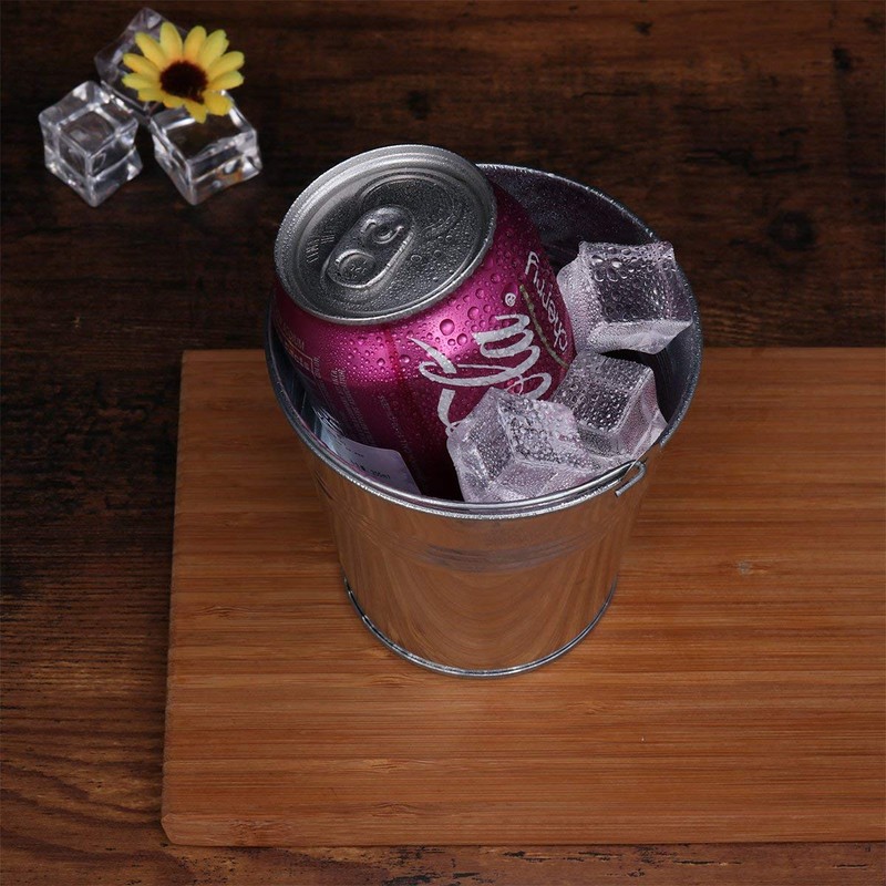 STOBOK 6pcs Serving Buckets Mini Metal Bucket for Icing French