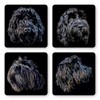 Fractal Artworks Cockapoo Set of 4 Coasters with Fractal Art