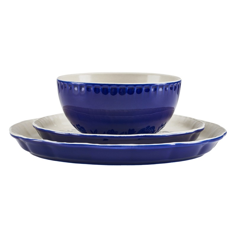 Pfaltzgraff Madison 12-Piece Stoneware Dinnerware Set - Organic Coupe Design