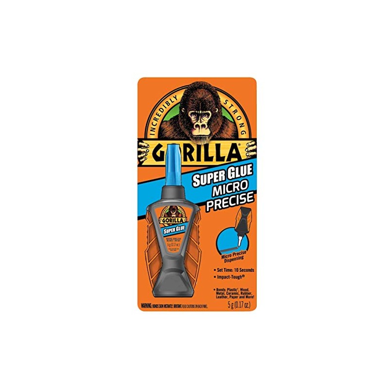 Gorilla 6770002 Micro Precise Super Glue, 5g, Clear - 5