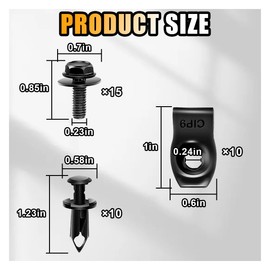 35PCS Car Body Bolts & Extruded U-Nuts Clips Kit - Bumper Fenders Liner Push Retainer Fastener Kit for Engine Under Cover, Universal Splash Shield Guard Bolts Fastener Rivet Clips for Most Cars