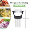 3 pcs Premium stainless Steel Onion Holder for Slicing, Onion