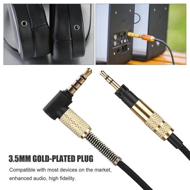3.5mm Elbow Male to 2.5mm Straight Male Extension Audio Headphone