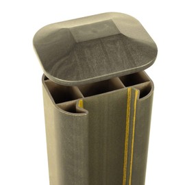 Natural, Flat Cap for Composite Fence Post of Plastic Eco Fencing Panels