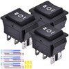 MKBKLLJY 3Pcs DC 20A 12V Automatic Lock Rocker Switch Snap-in