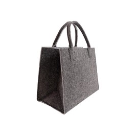 CB Home & Style Felt Shopping Bag Shopper Approx. 35 x 20 x 28 cm Shopping Basket Firewood Bag - Grey -