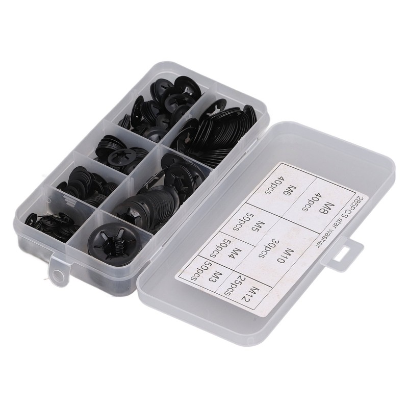 285Pcs Starlock Washer Internal Tooth Lock Fastener M3 M4 M5