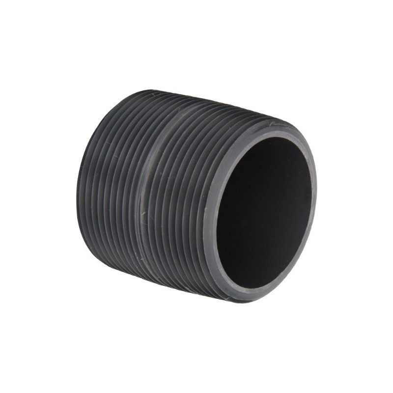 Spears 88 Series PVC Pipe Fitting, Nipple, Schedule 80, Gray,