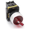mxuteuk Red LED Light Voltage 110V 22mm 1 NO 2