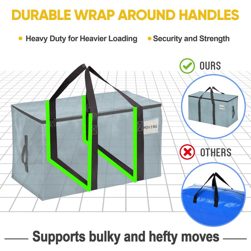 VENO 2 Pack Moving Bags, Upgraded Heavy Duty, Moving Boxes