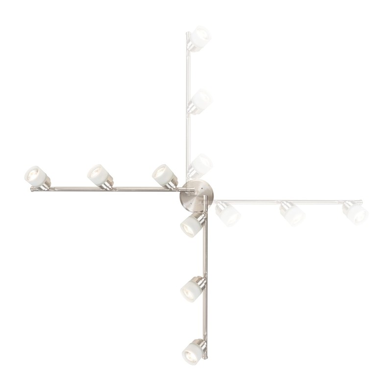 GLOBE Electric 59865 Spence 6-Light Foldable Track Lighting, Brushed Nickel,