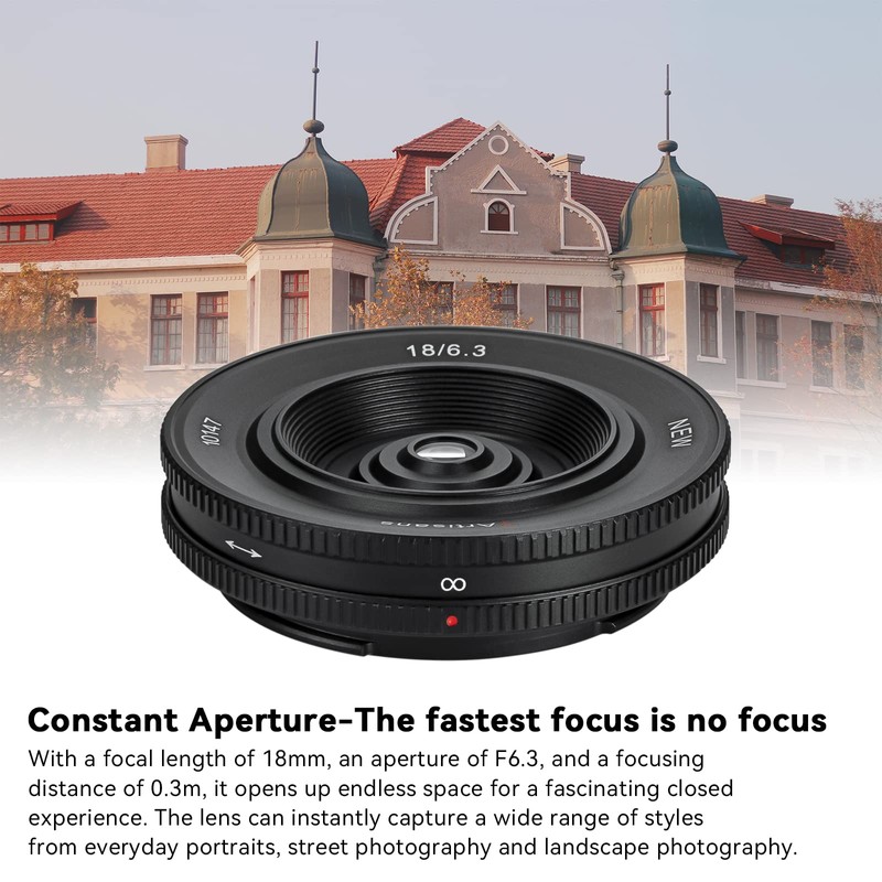 7artisan 18mm F6.3 Ultra-thin APS-C Prime Lens Fit for Sony