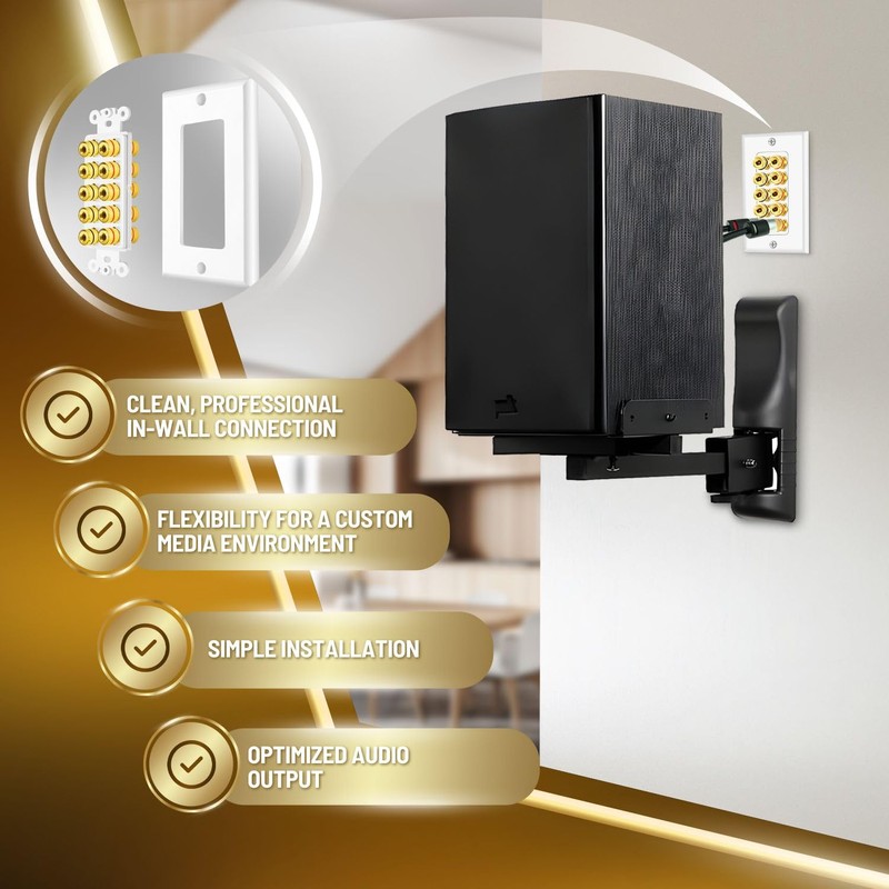 TNP Home Theater Wall Plate - Banana Plug Wall Plate,