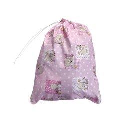 Panini Tessuti Kindergartentasche für Baby-Junge und Baby-Mädchen Kleidung Tasche ändern Kinderzimmer Tasche 100% Baumwolle (Beutel 46 x 60 cm Rosa Bären und Bienen)