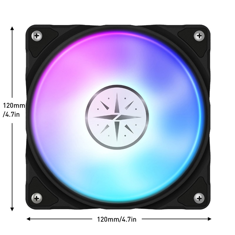 ZEAGINAL 120mm ARGB Case Fan Cooling PC Fans with Hydraulic