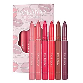 Daconovo Juego de lápices labiales de 6 colores Lápiz labial mate resistente al agua de larga duración