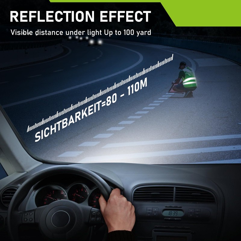 Thinkcase Warnweste Auto - 5 Stck Pannenweste Neongelb, Sicherheitsweste Reflektierend