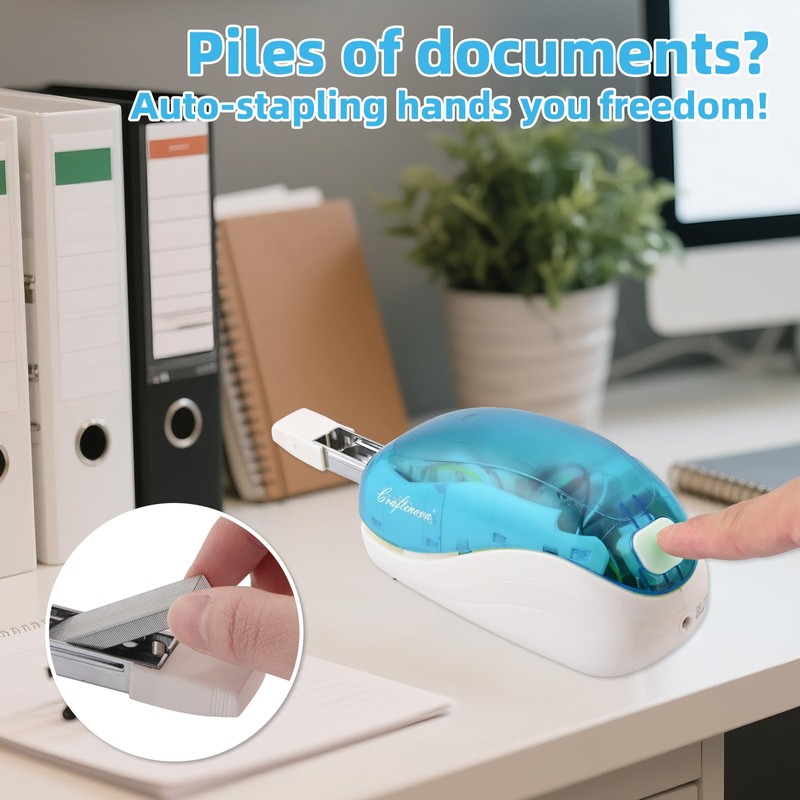 Craftinova Electric Stapler,Including 2000 Staples and 1 Staple Remover, Suitable