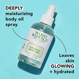 Mario Badescu Aceite corporal de coco enriquecido con aceite de coco y manteca de karité | Cuidado ligero de la piel para hidratar e hidratar el masaje después de la ducha |147 ml