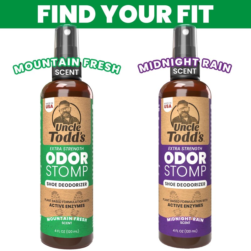 Uncle Todd's Shoe Deodorizer Spray - Proven & Powerful Enzyme