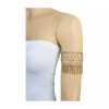 Unbranded Women Gold Metal Tassels Fringes Upper Arm Bracelet Elastic
