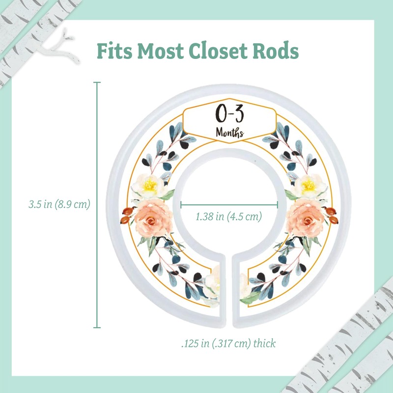 Baby Nest Designs 20x Baby Hangers for Closet with 7X