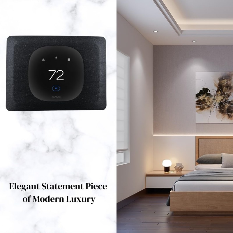 Onyx Black Rectangle Wall Plate for Ecobee Smart Thermostat Enhanced