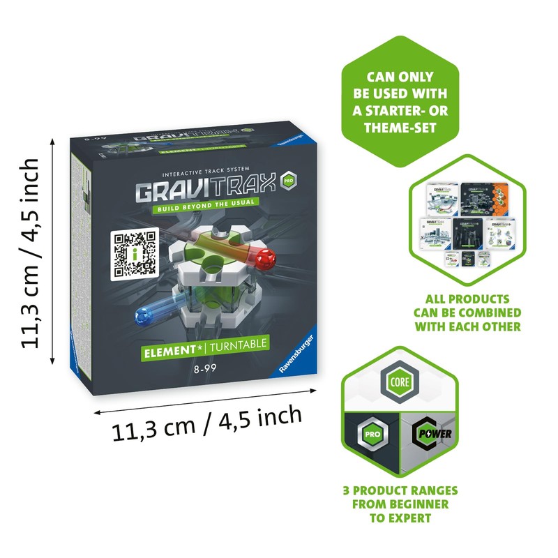 Ravensburger - GraviTrax Pro Element Turntable: Ordina le biglie, Accessorio